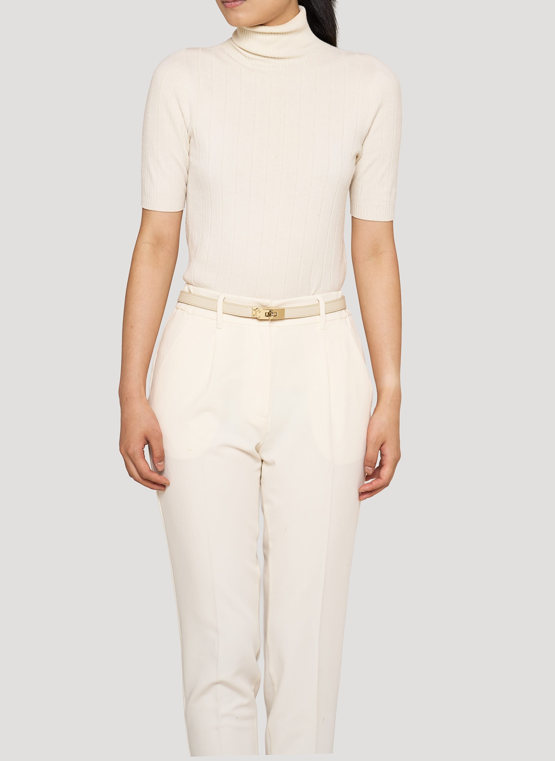 Cintura Baronne in pelle Beige - Voemièn