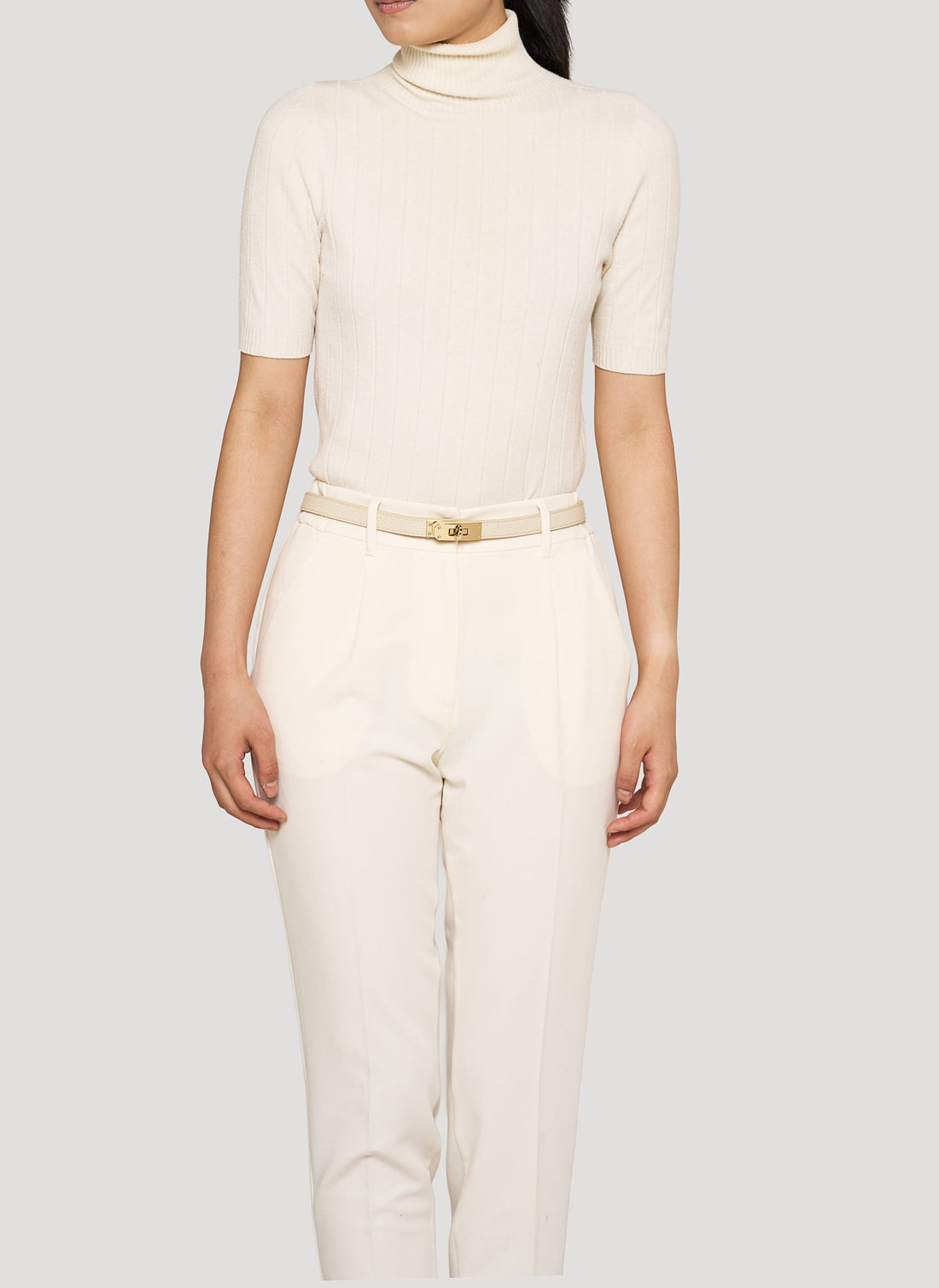 Cintura Baronne in pelle Beige - Voemièn