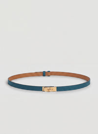 Cintura Baronne in pelle Petrolio