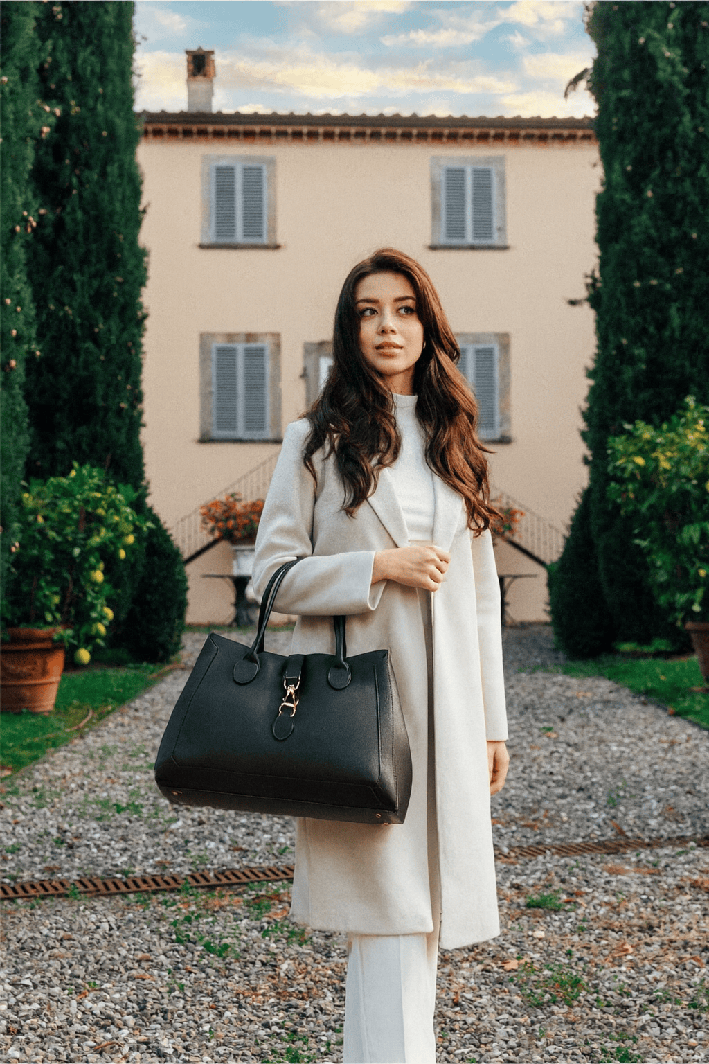 Borsa Chloe in pelle spazzolata Nera - Voemièn