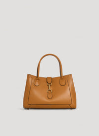 Borsa Chloe Media in pelle spazzolata Cuoio