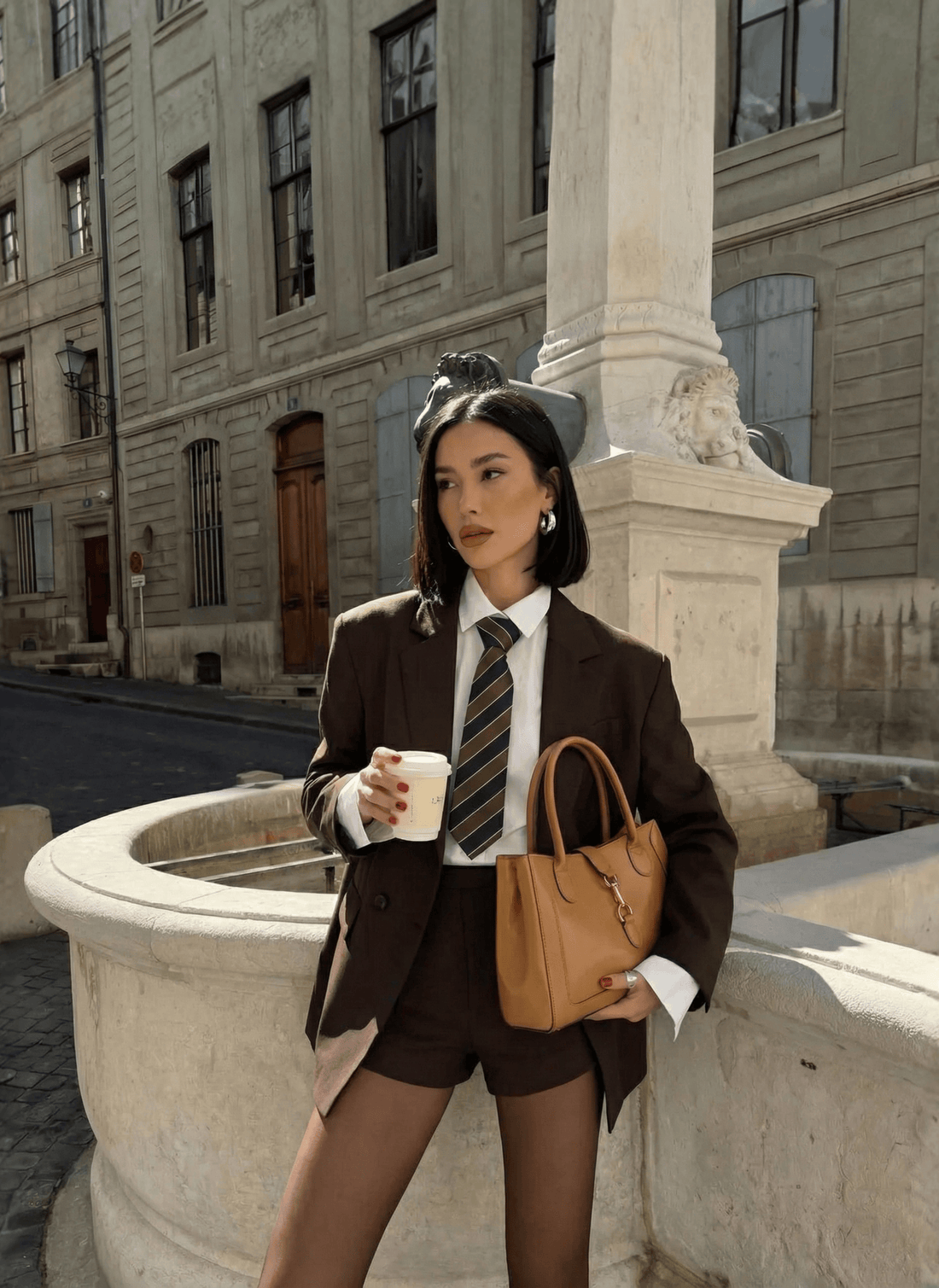 Borsa Chloe micro in pelle spazzolata Cuoio - Voemièn