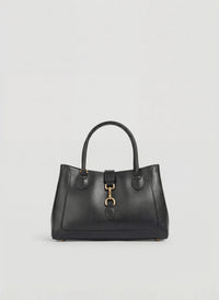 Borsa Chloe Media in Pelle Spazzolata Nera