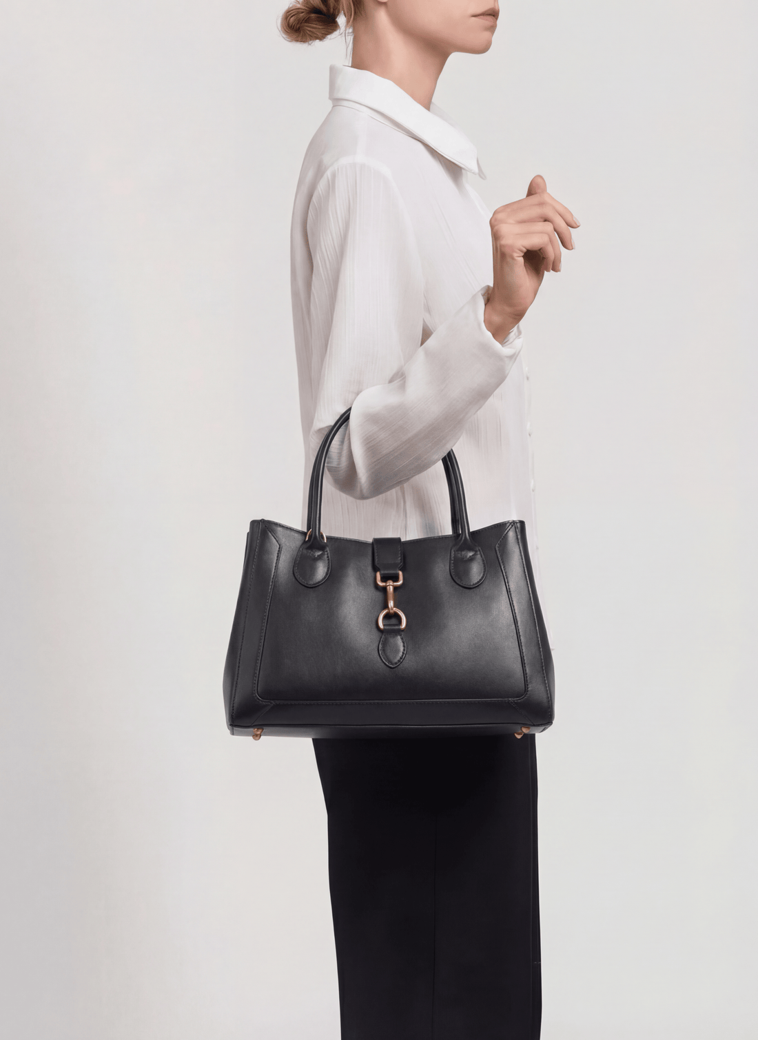 Borsa Chloe Micro in Pelle Spazzolata Nera - Voemièn