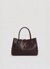 Borsa Chloe Media in pelle spazzolata Testa di moro