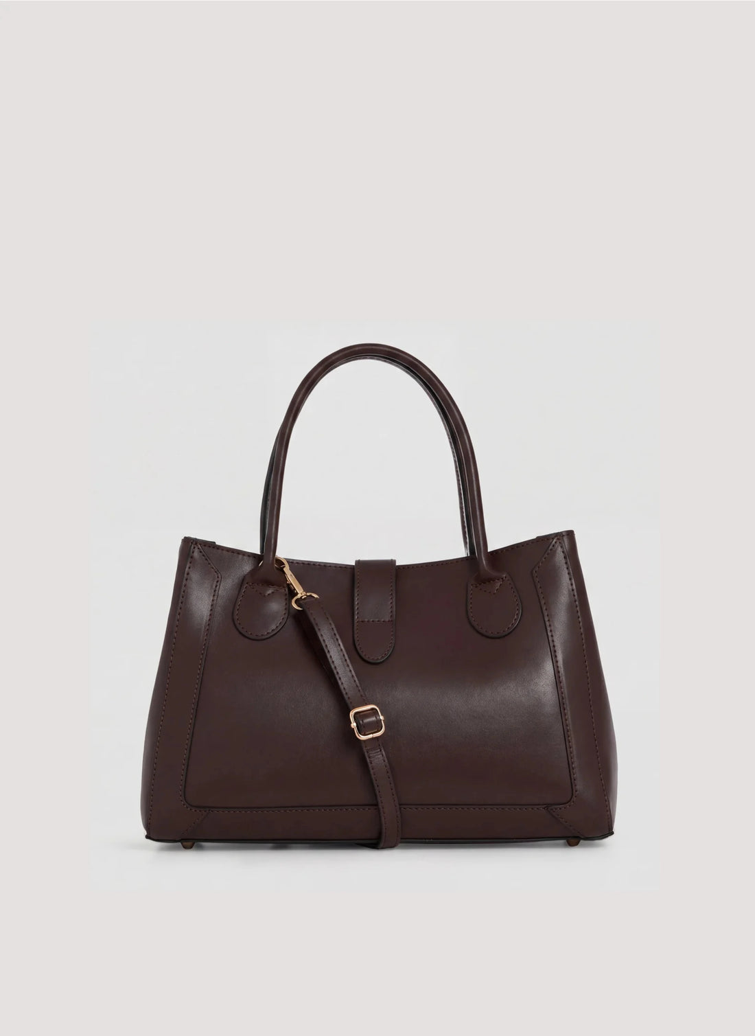 Borsa Chloe Media in pelle spazzolata Testa di moro