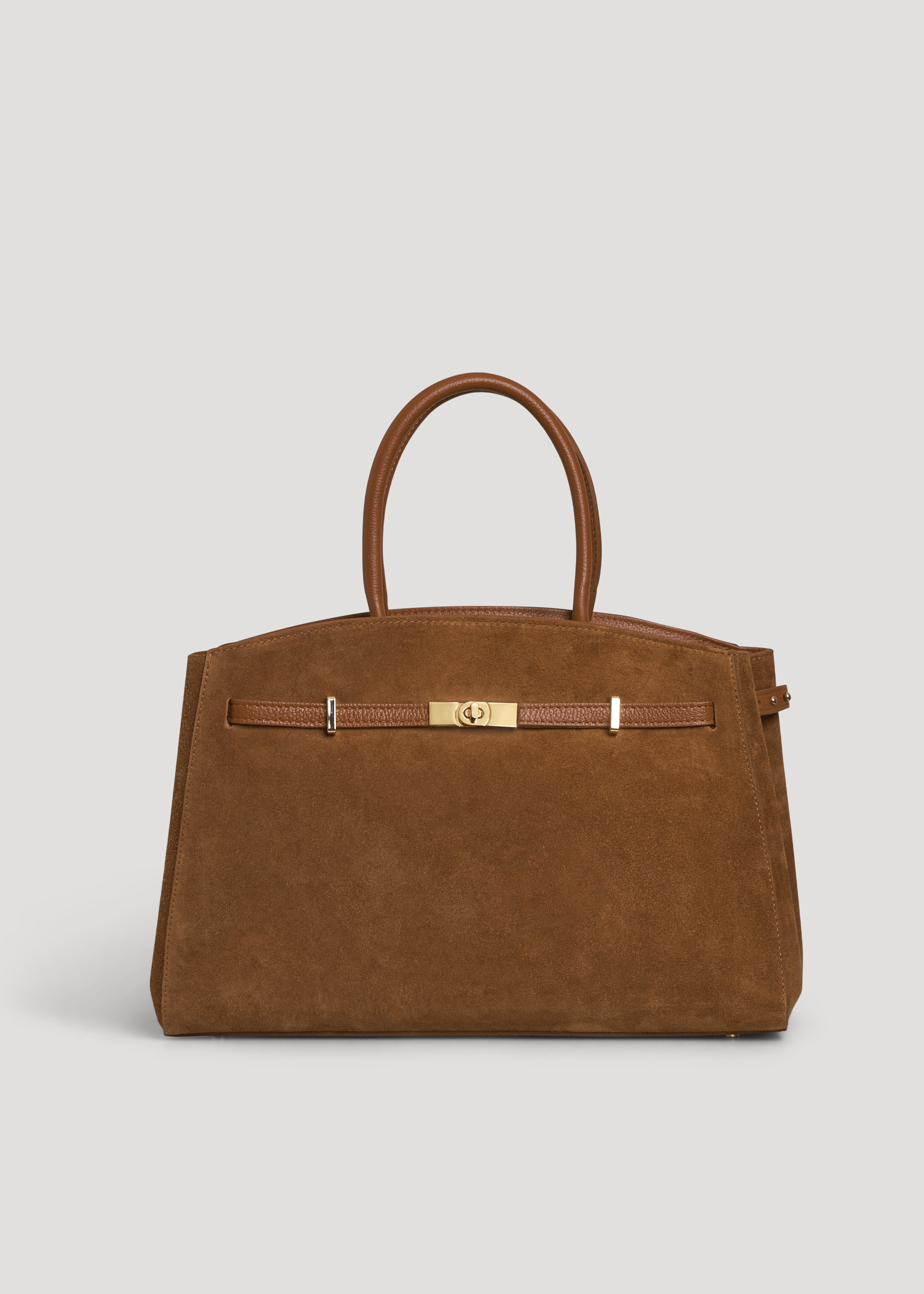 Borsa Driade in Camoscio e Pelle Cuoio - Voemièn