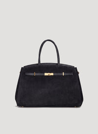 Borsa Driade in Camoscio e Pelle Nera