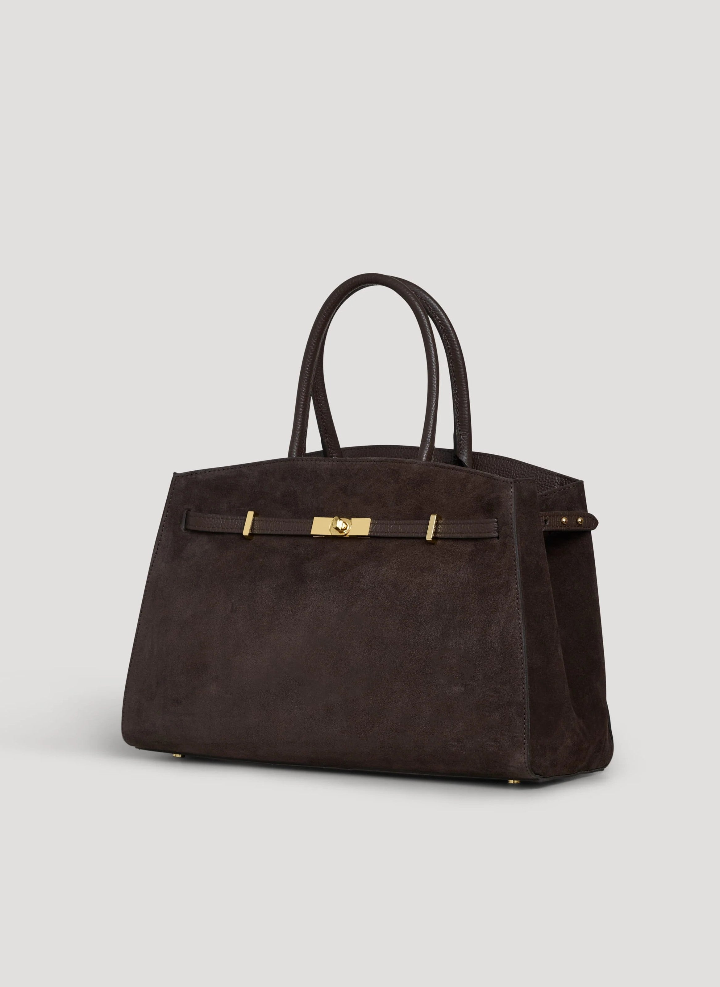 Borsa Driade in Camoscio e Pelle Testa di moro - Voemièn