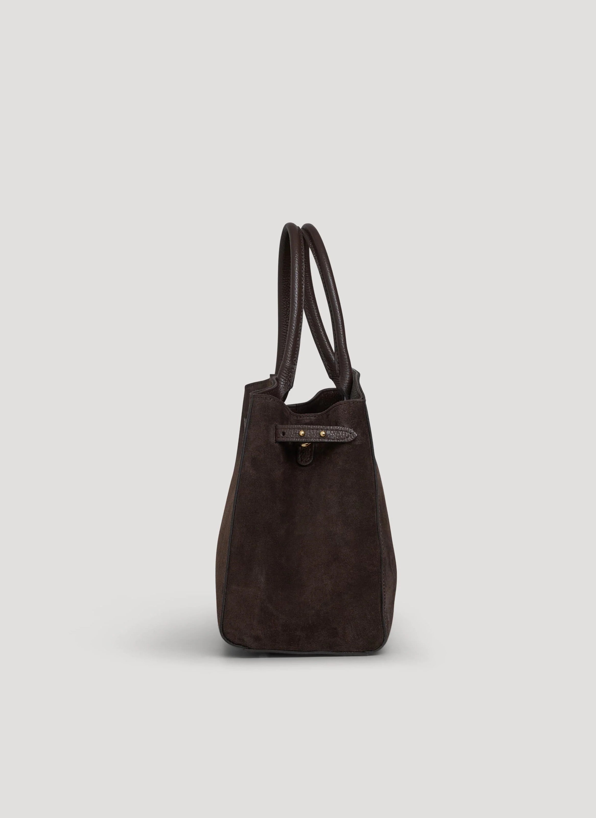 Borsa Driade in Camoscio e Pelle Testa di moro - Voemièn