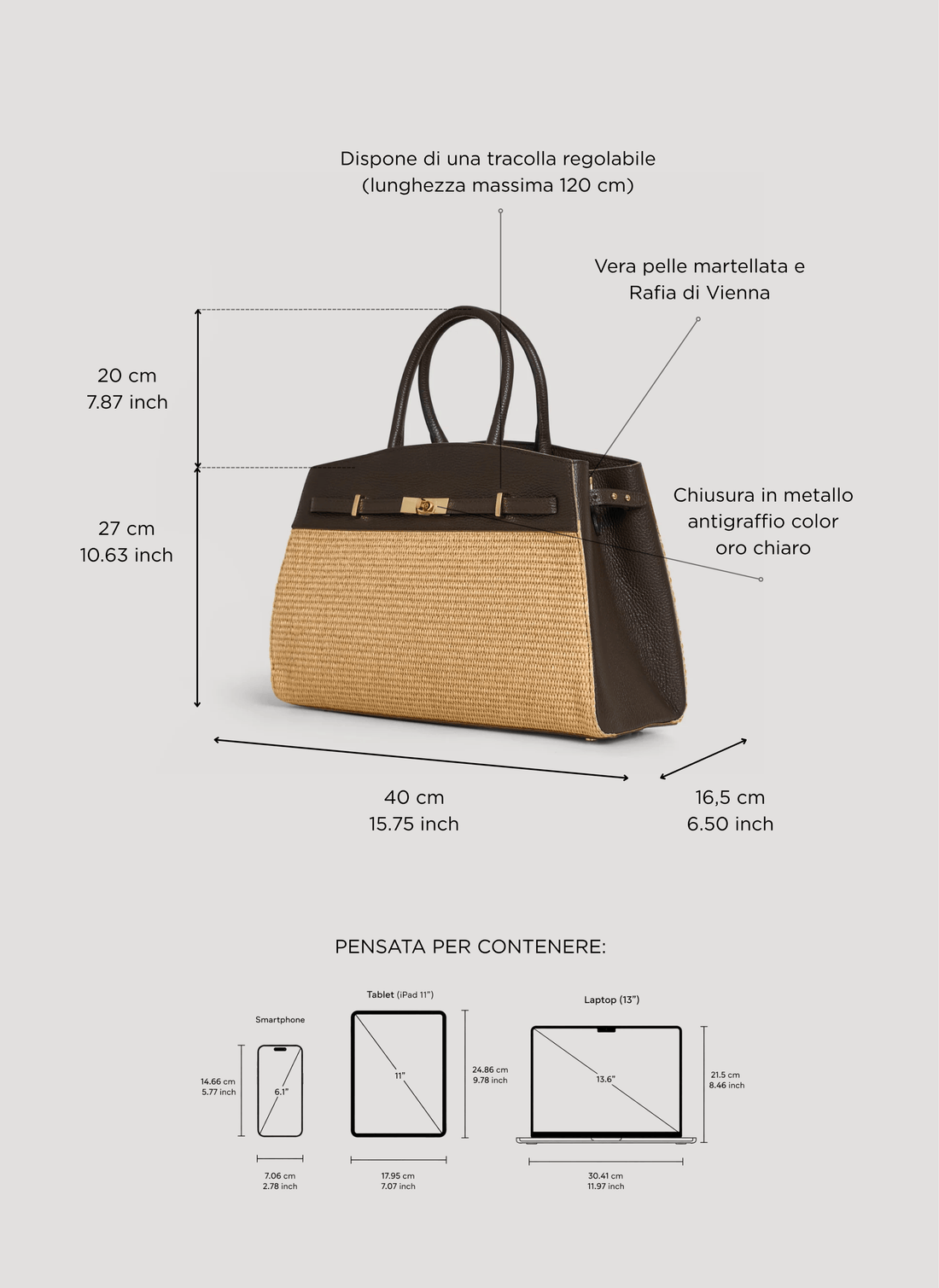 Borsa Driade in Pelle e Rafia Testa di Moro - Voemièn