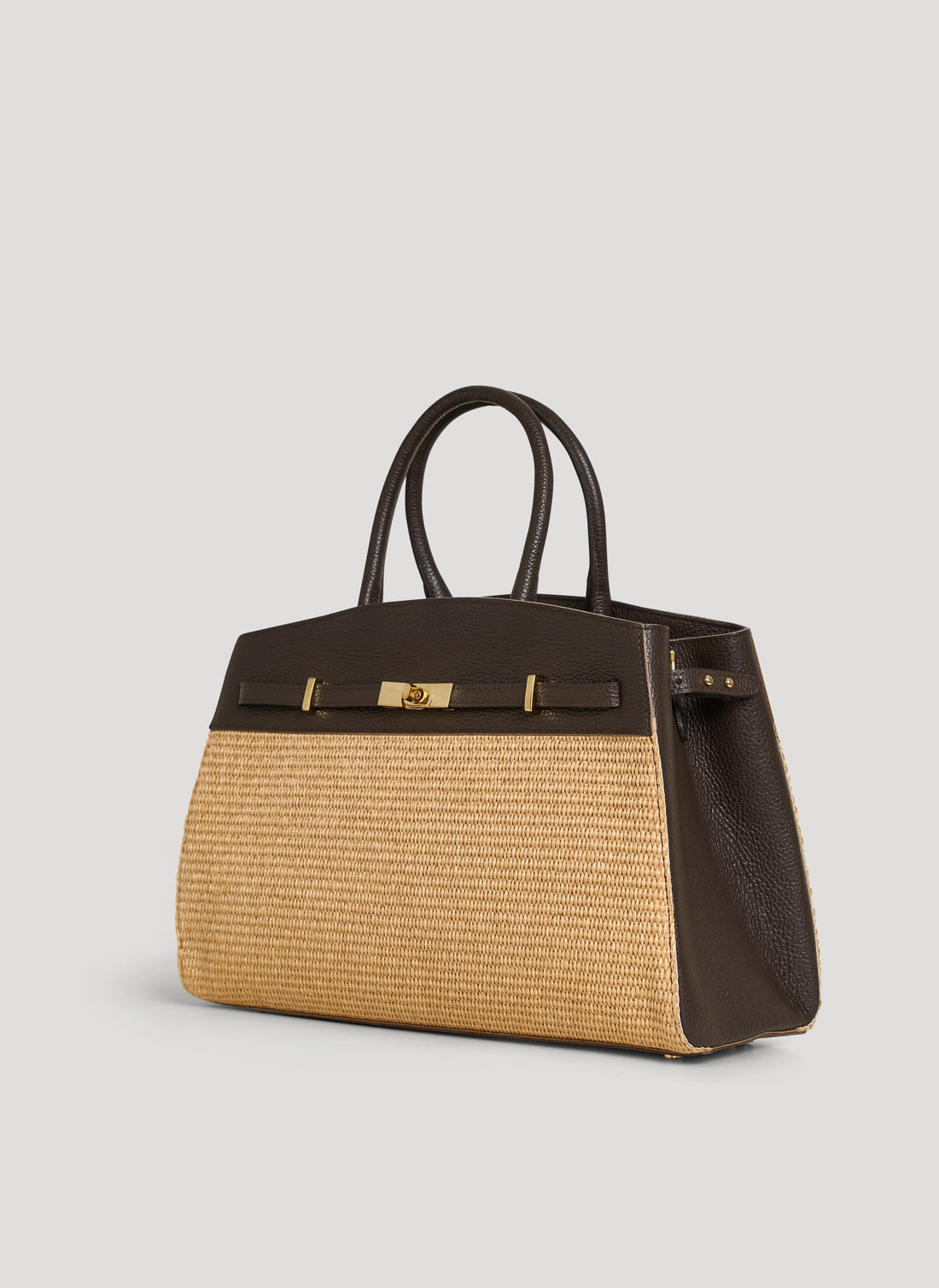 Borsa Driade in Pelle e Rafia Testa di Moro - Voemièn