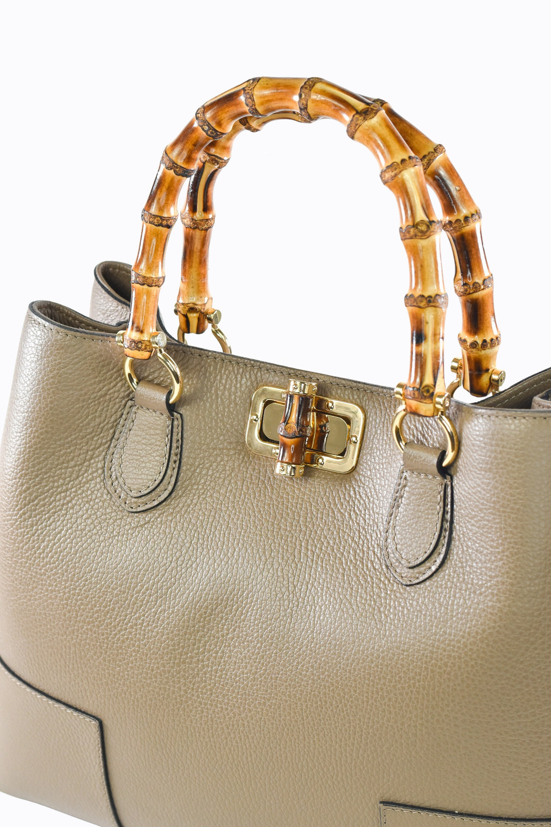 Sac Bamboo Babe en cuir Dollar Blanc