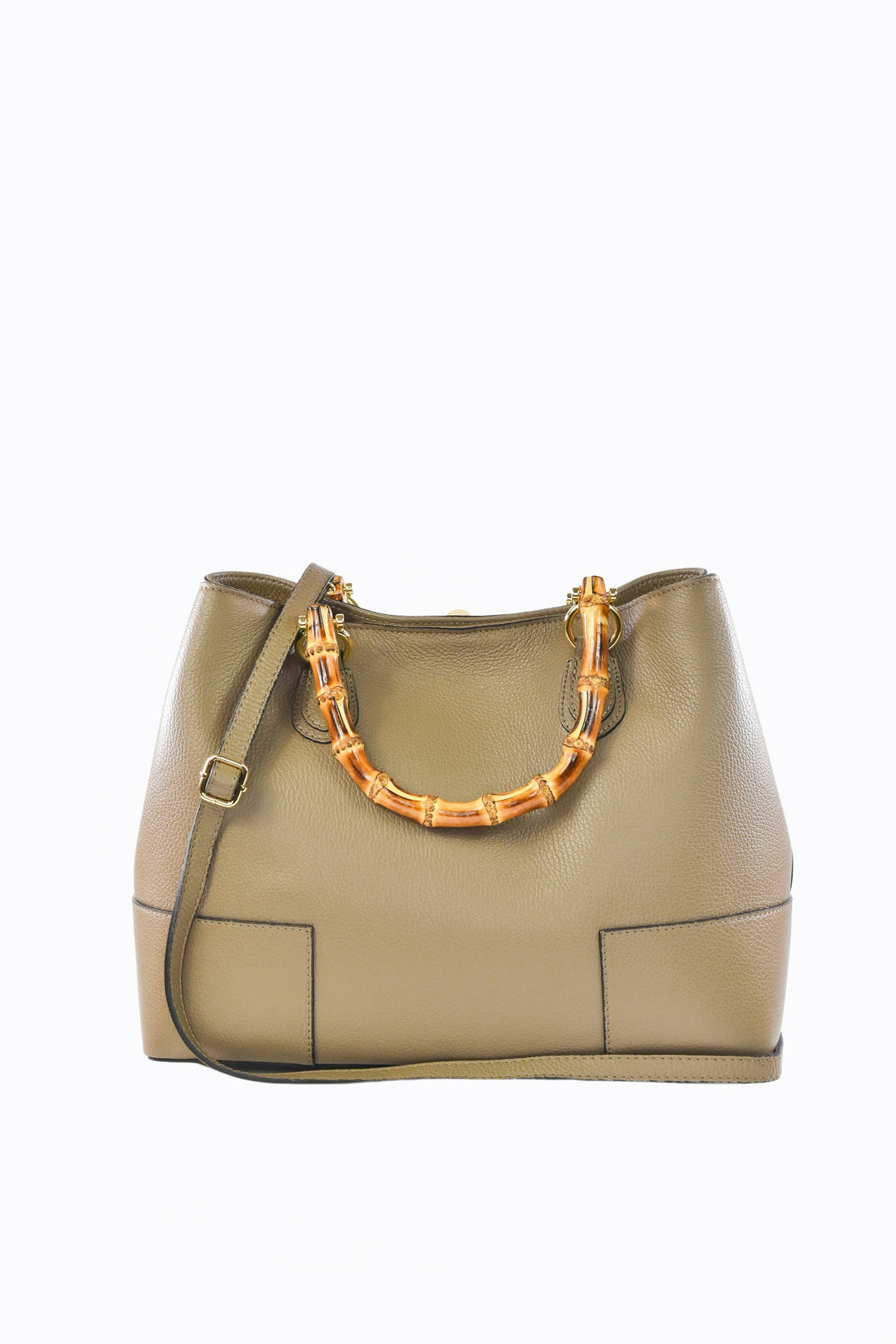 Bamboo Babe bag in Beige Dollar leather