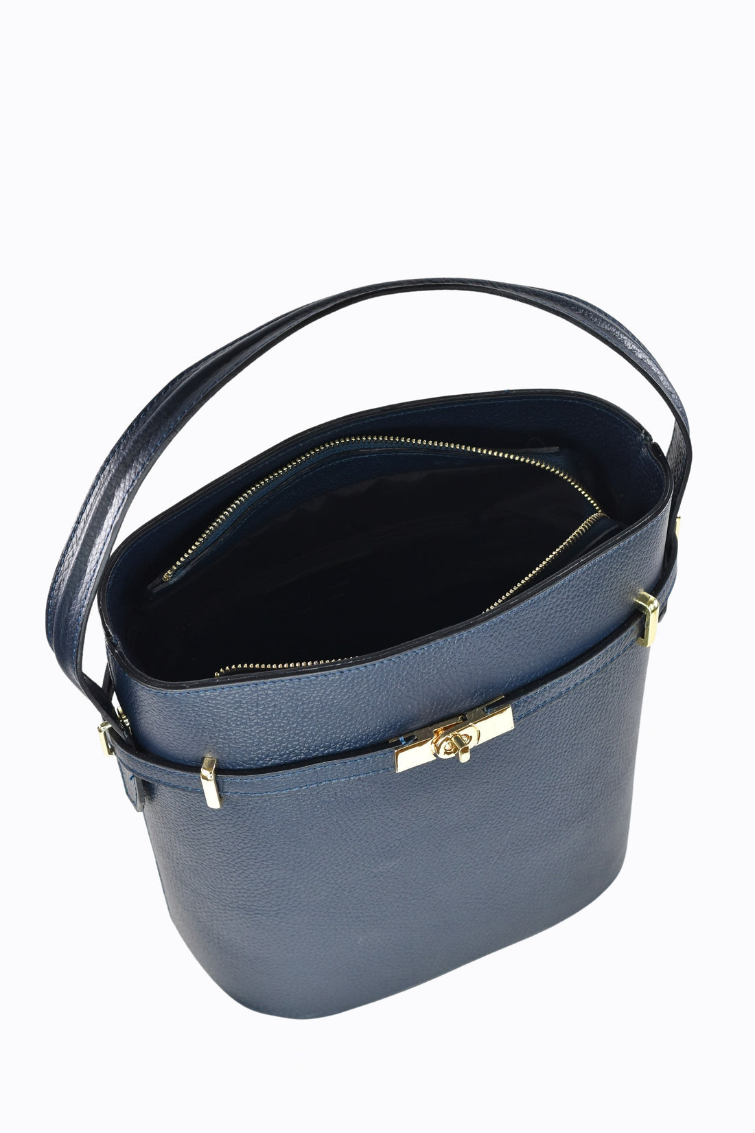 Borsa Louise in pelle Dollaro Blu Navy