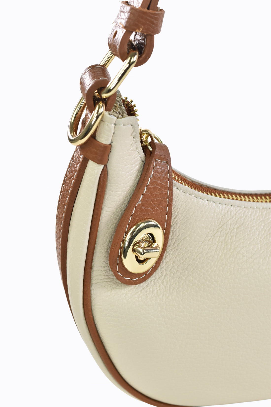 Borsa Maeve in pelle Dollaro Beige