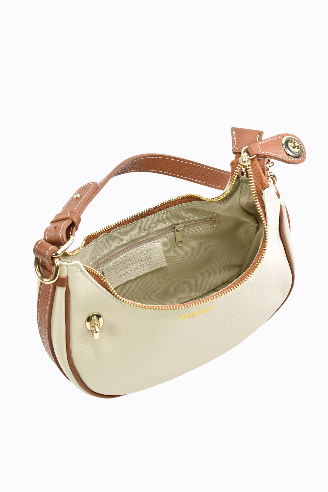 Borsa Maeve in pelle Dollaro Beige