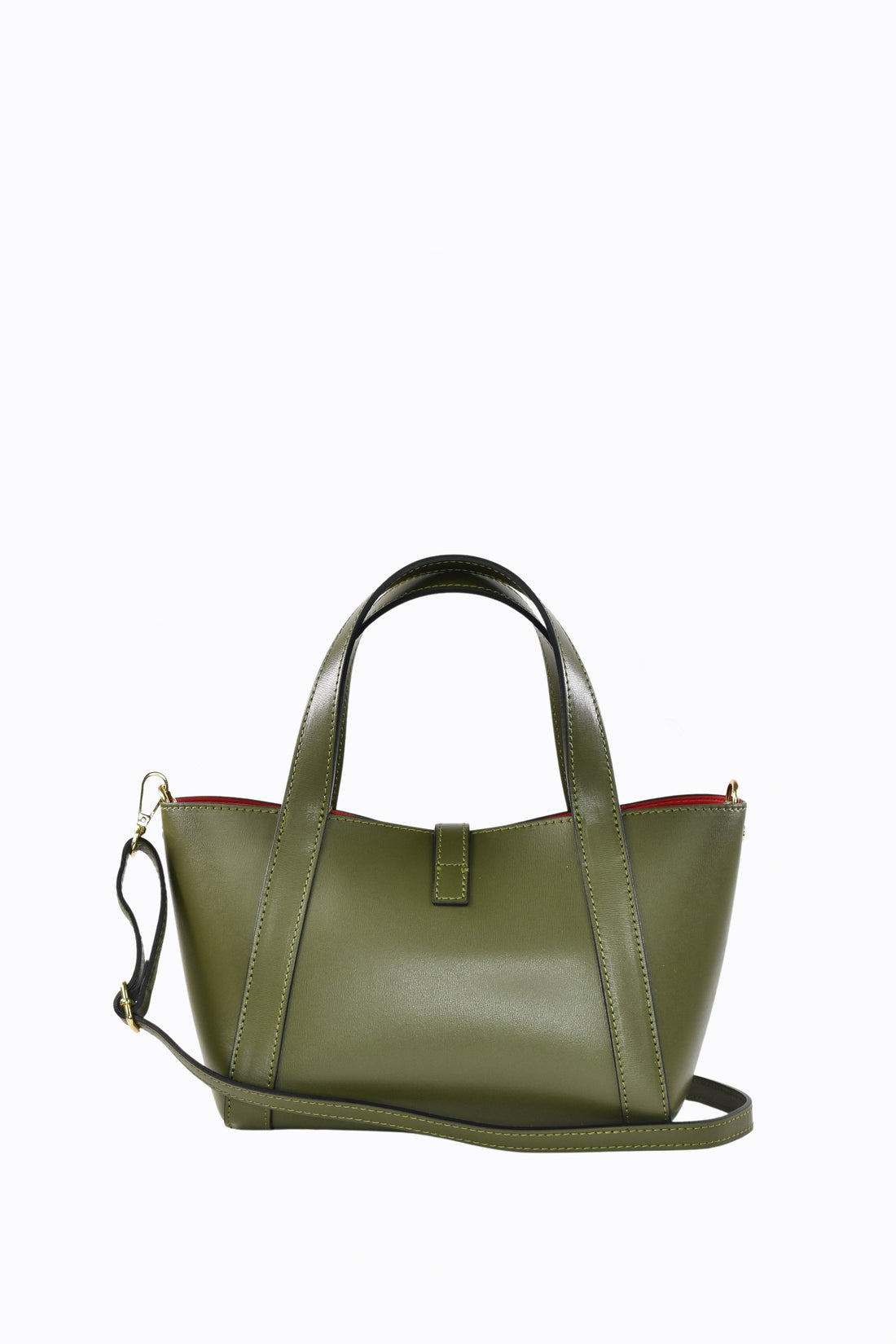 Borsa Eleonor in pelle Spazzolata Verde Militare