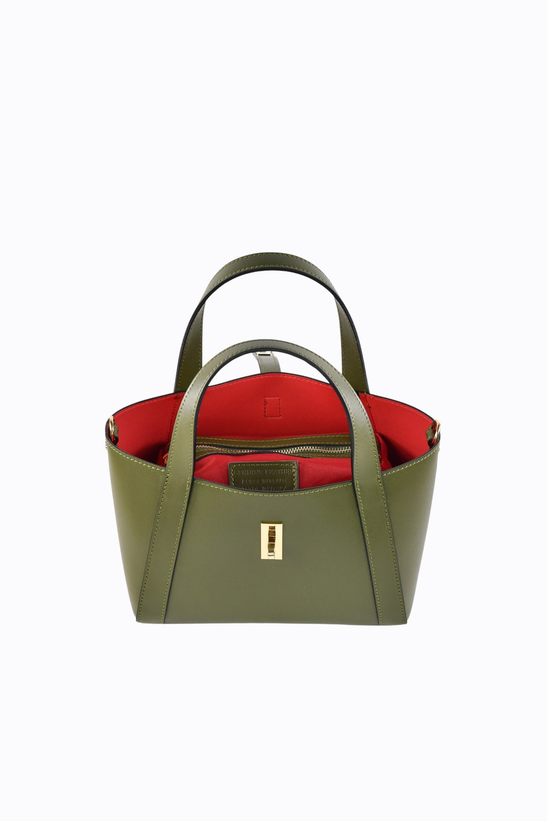 Borsa Eleonor in pelle Spazzolata Verde Militare