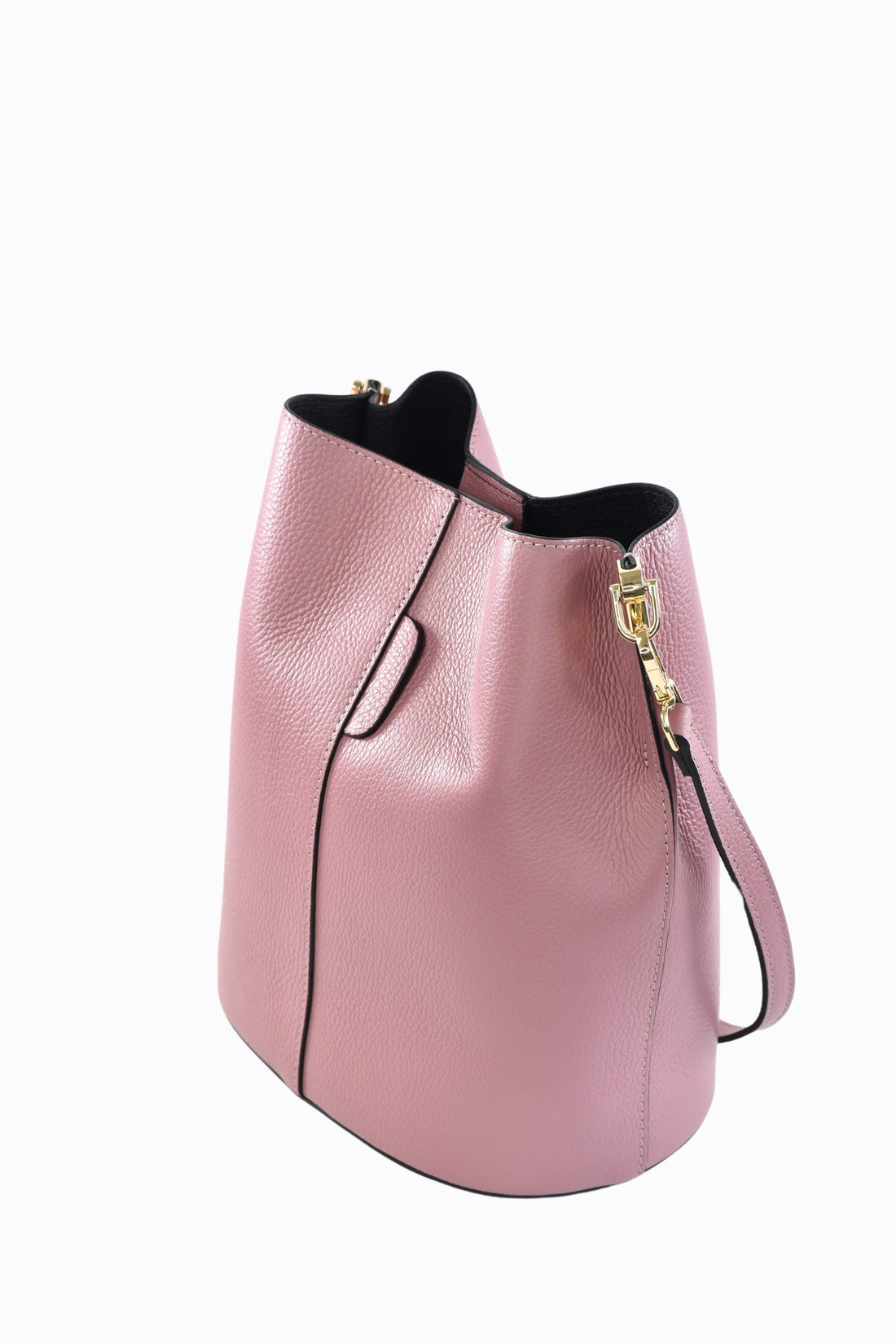 Sac Braid en cuir Dollar Fuchsia