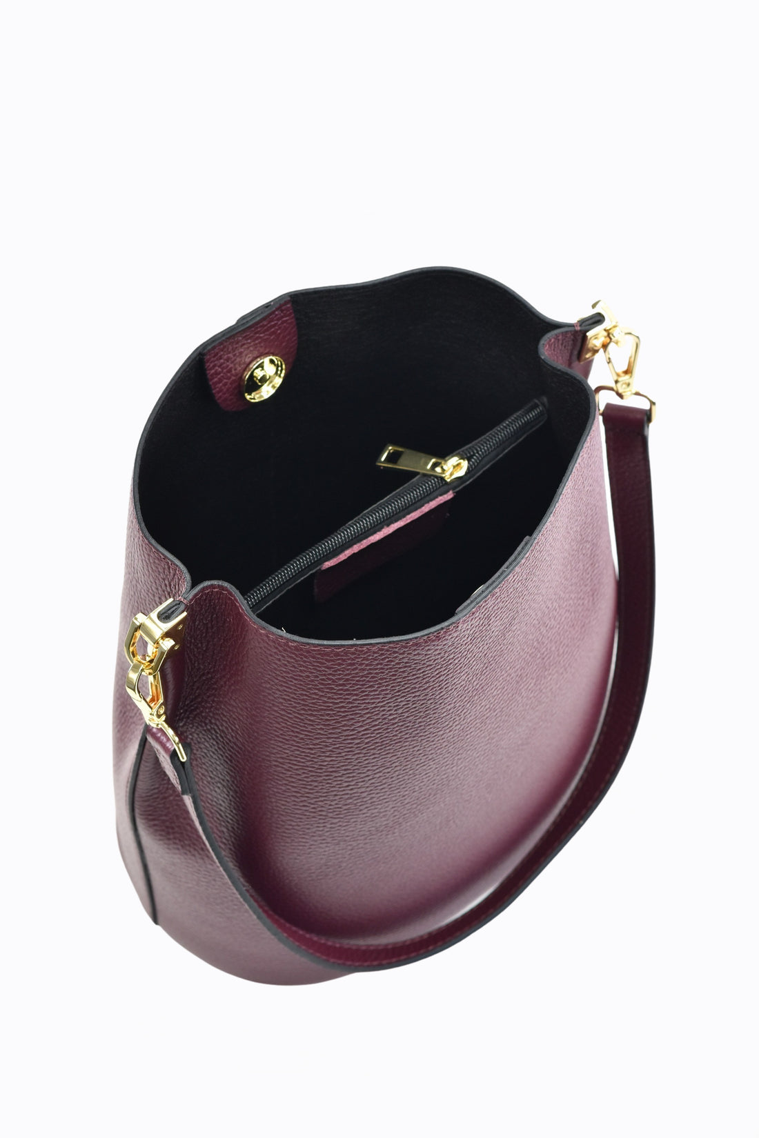 Braid bag in Fuchsia Dollar leather