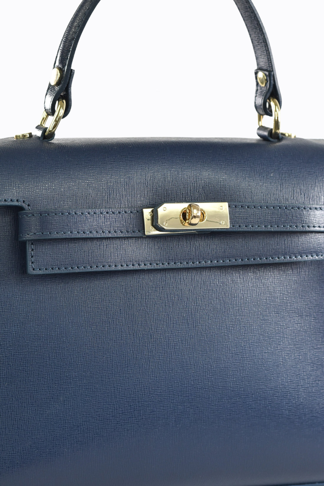 Borsa Zaira in Vera pelle Saffiano Blu Navy