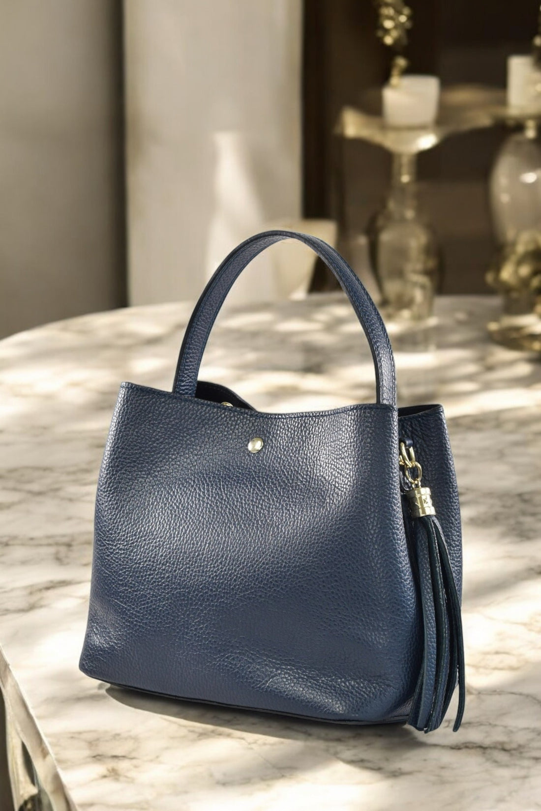 Kendy bag in Light Blue Dollar leather