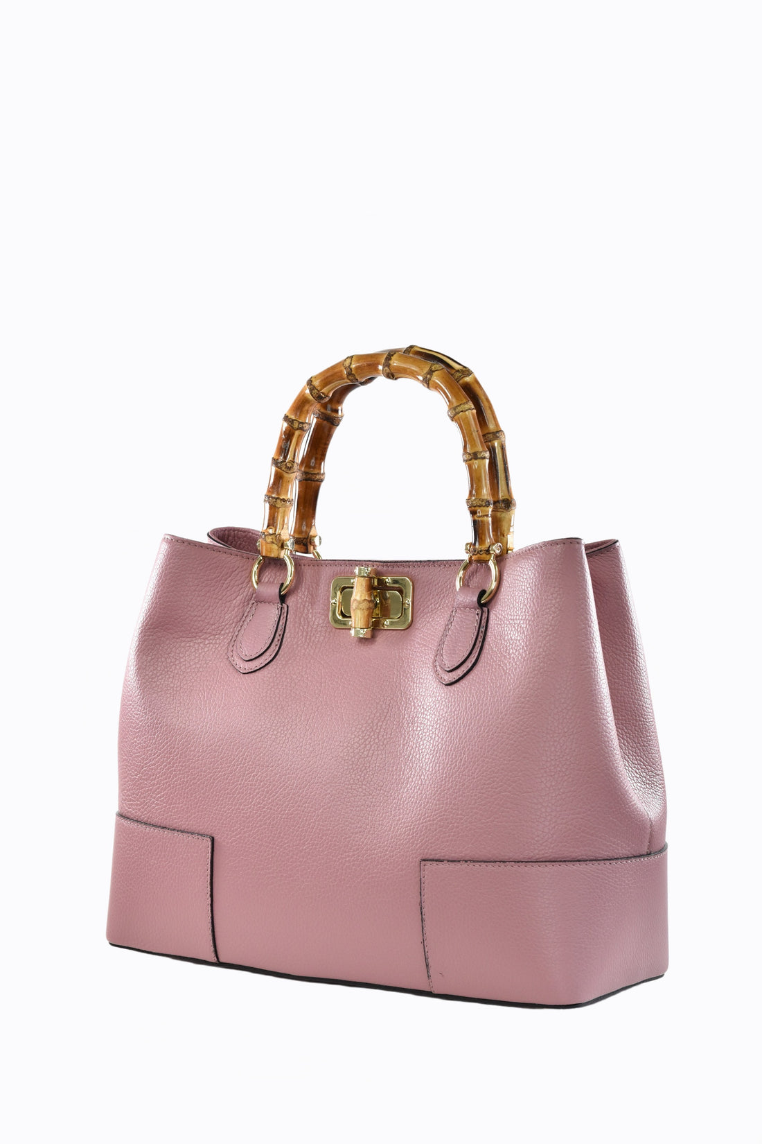 Borsa Bamboo Babe in pelle Dollaro Rosa Antico