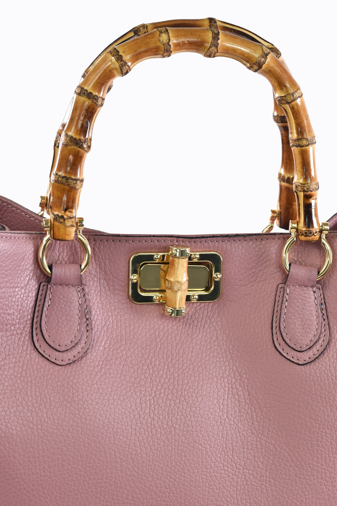 Borsa Bamboo Babe in pelle Dollaro Rosa Antico