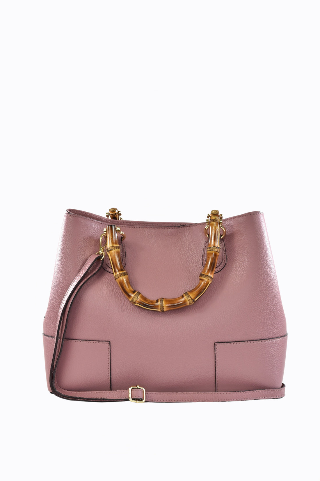 Borsa Bamboo Babe in pelle Dollaro Rosa Antico