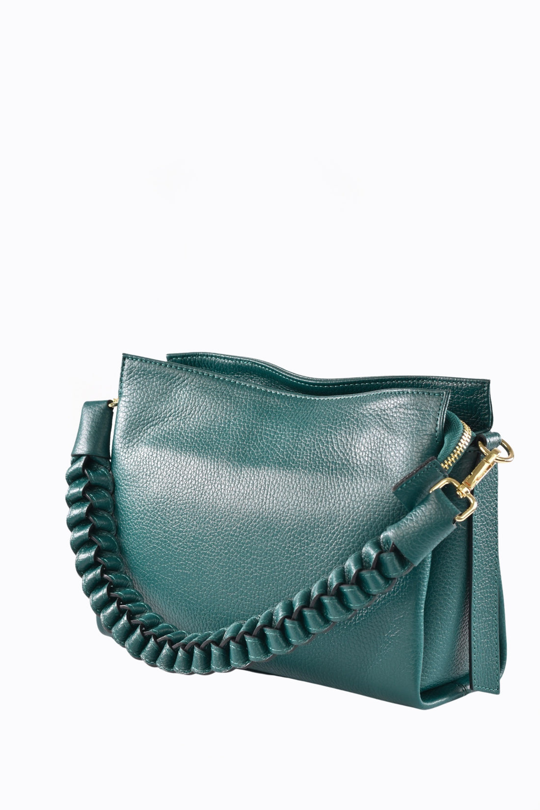 Braid Micro bag in Black Dollar leather