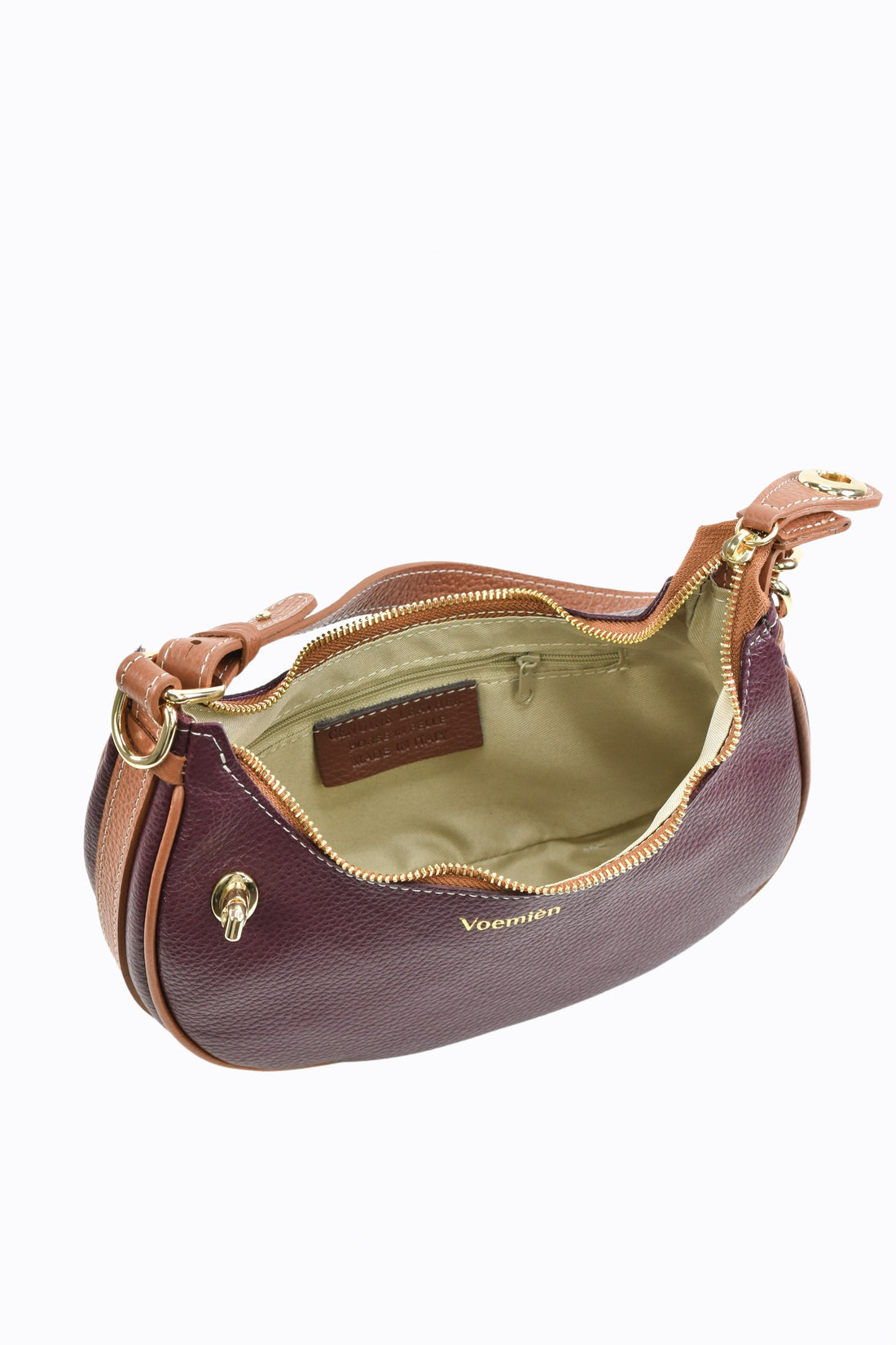 Borsa Maeve in pelle Dollaro Bordeaux