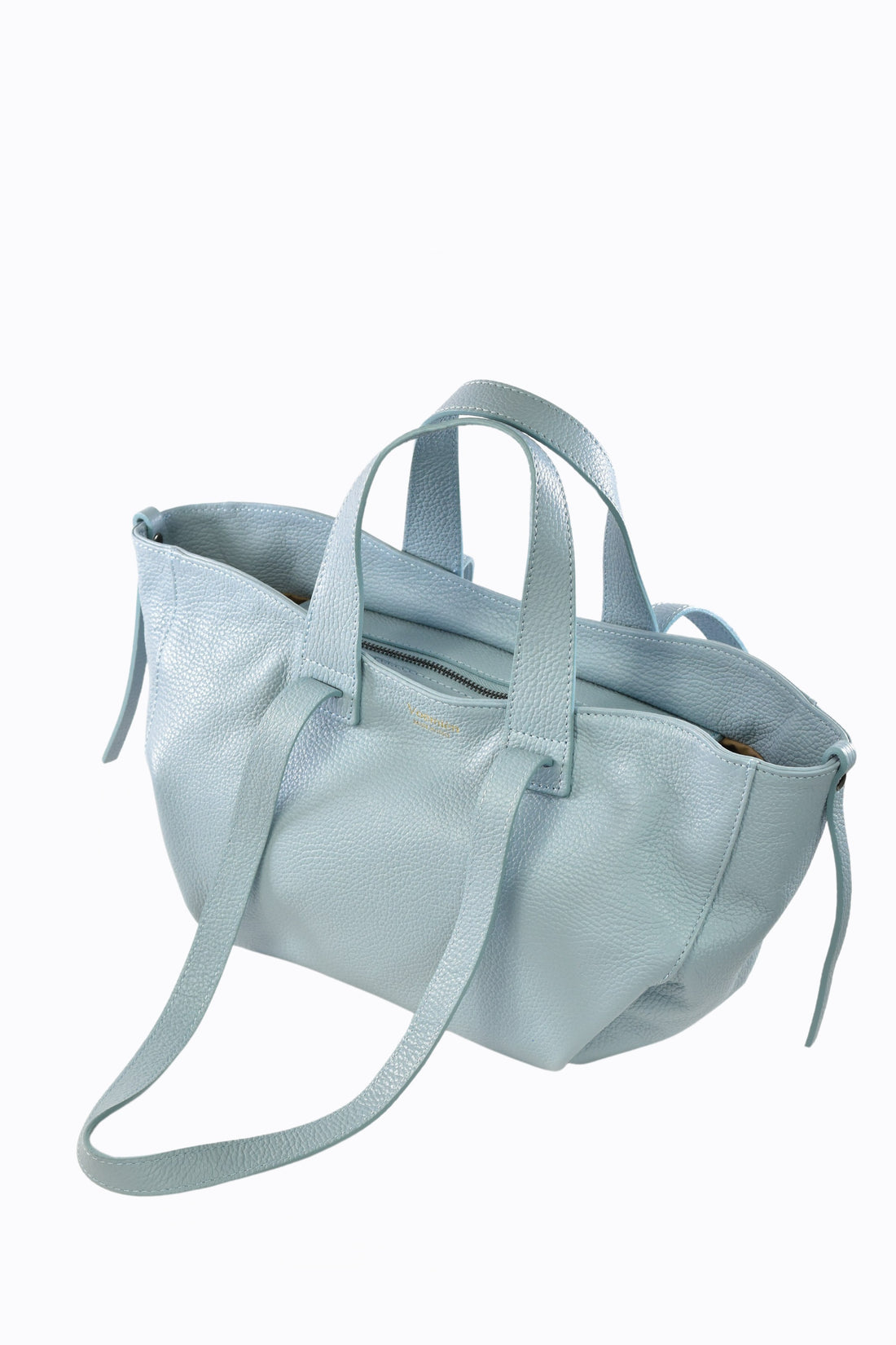 Naira bag in genuine white dollar leather