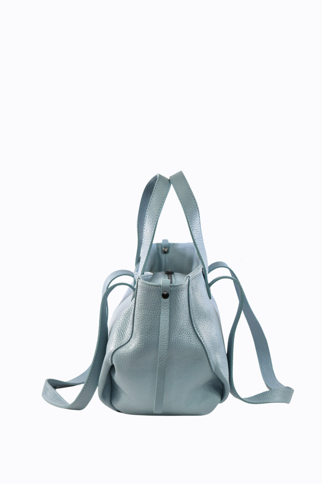 Naira bag in genuine white dollar leather