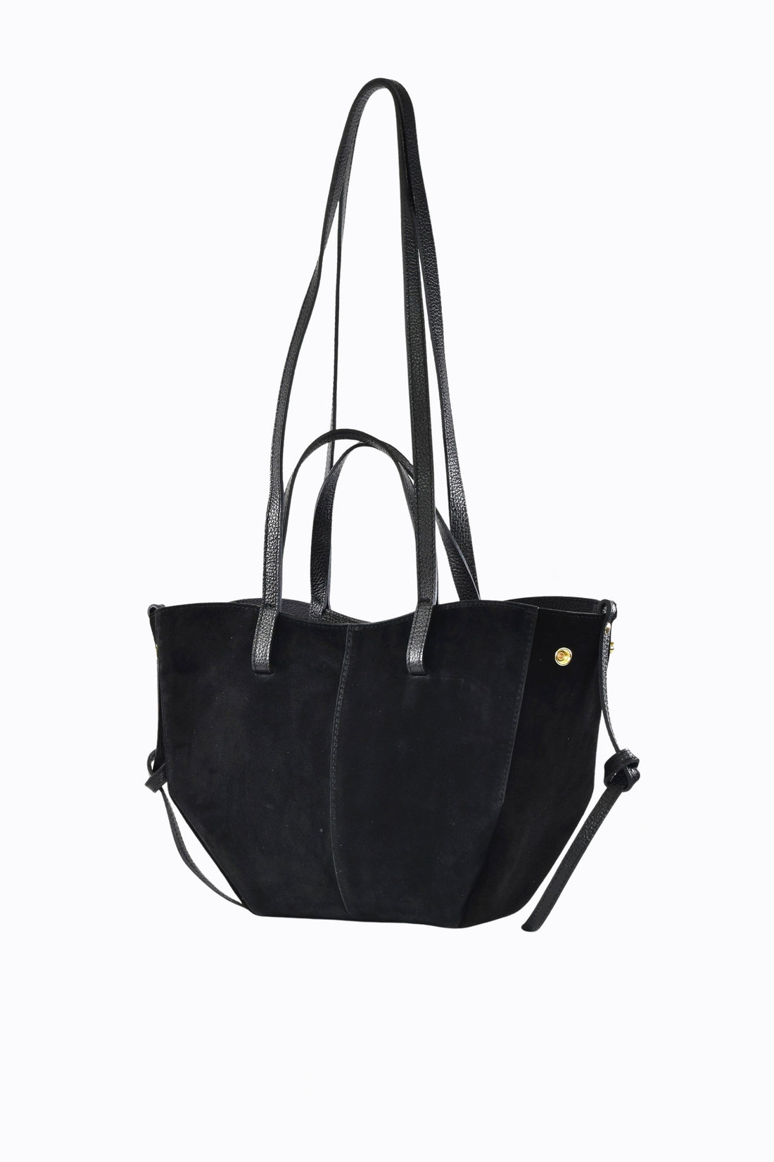 Borsa Charlotte in Camoscio Nero