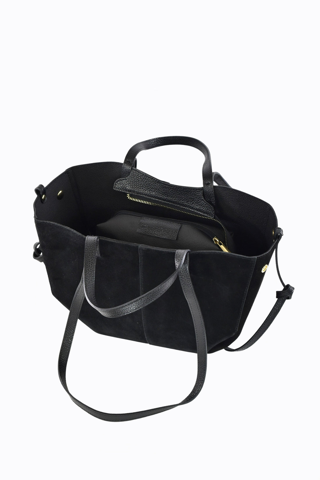 Borsa Charlotte in Camoscio Nero