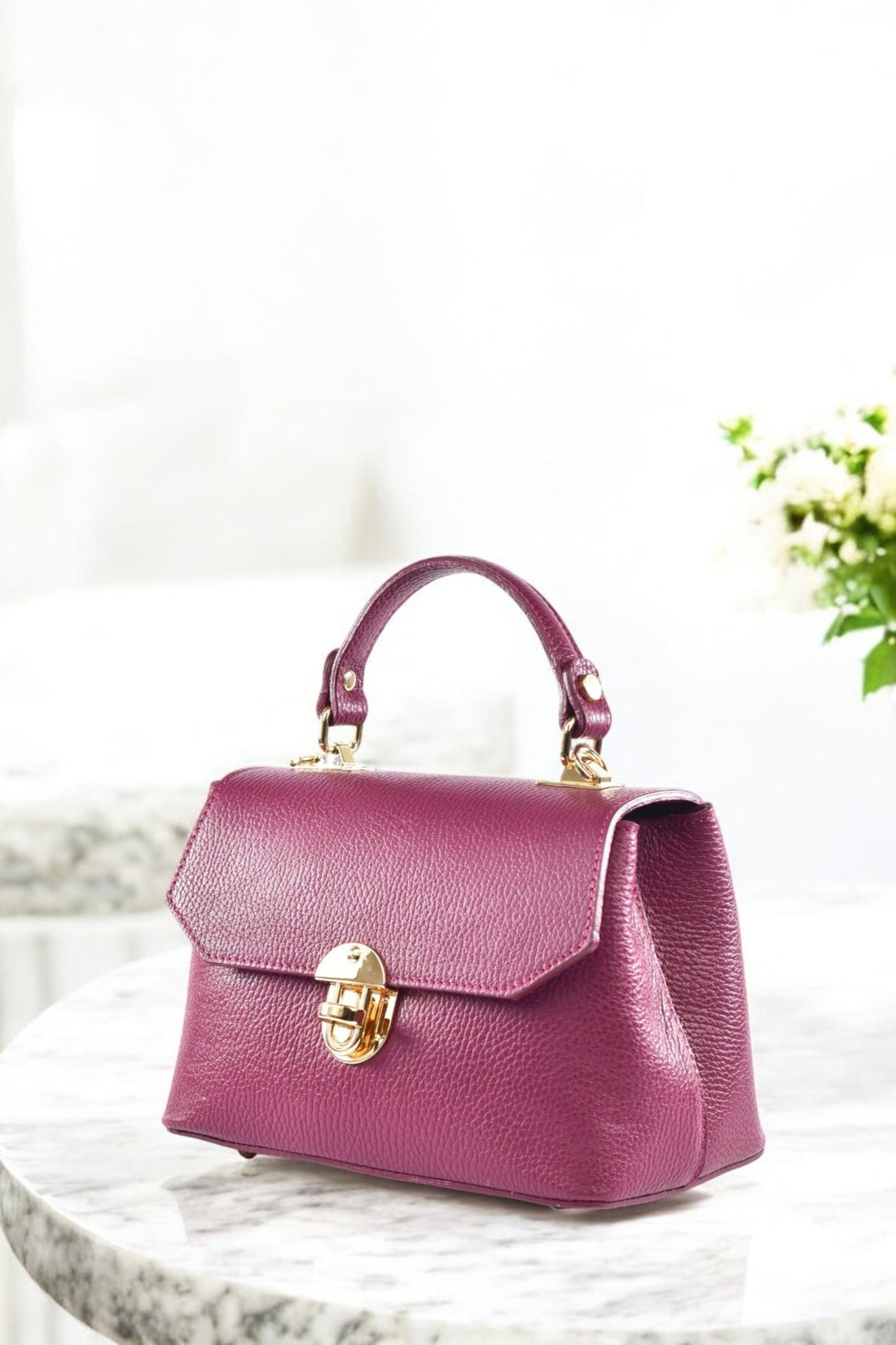 Egle bag in dollar leather Cuoio