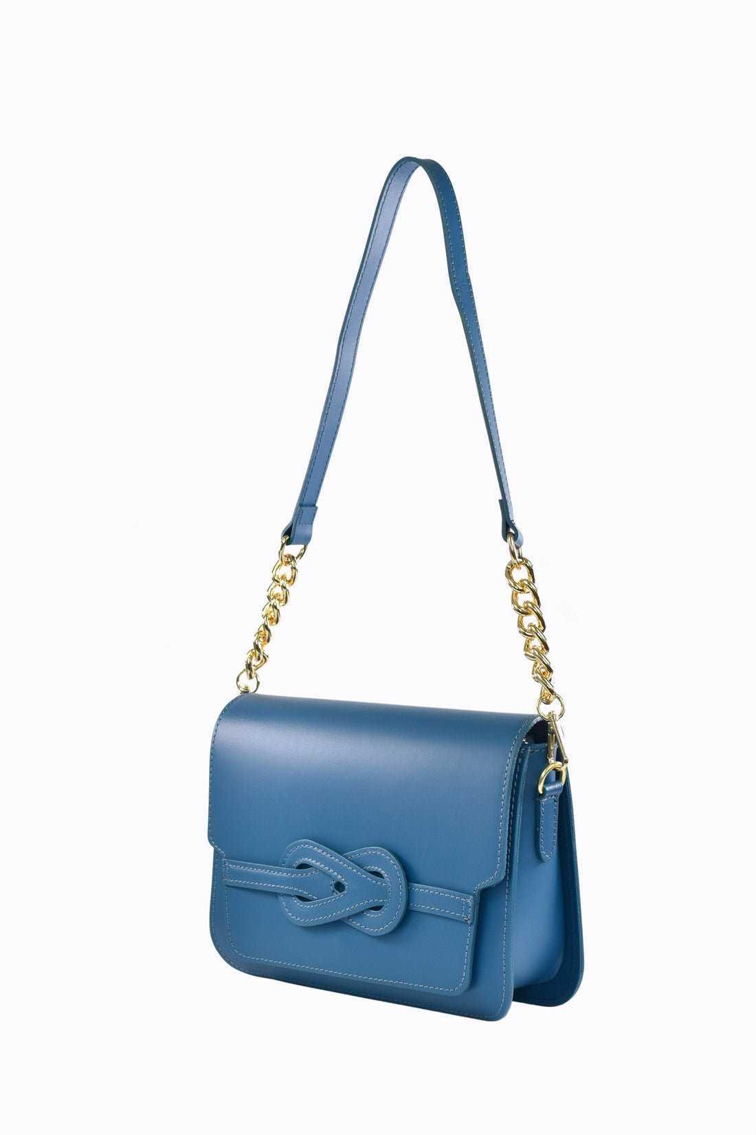 Borsa Josephine in pelle Spazzolata Blu Petrolio