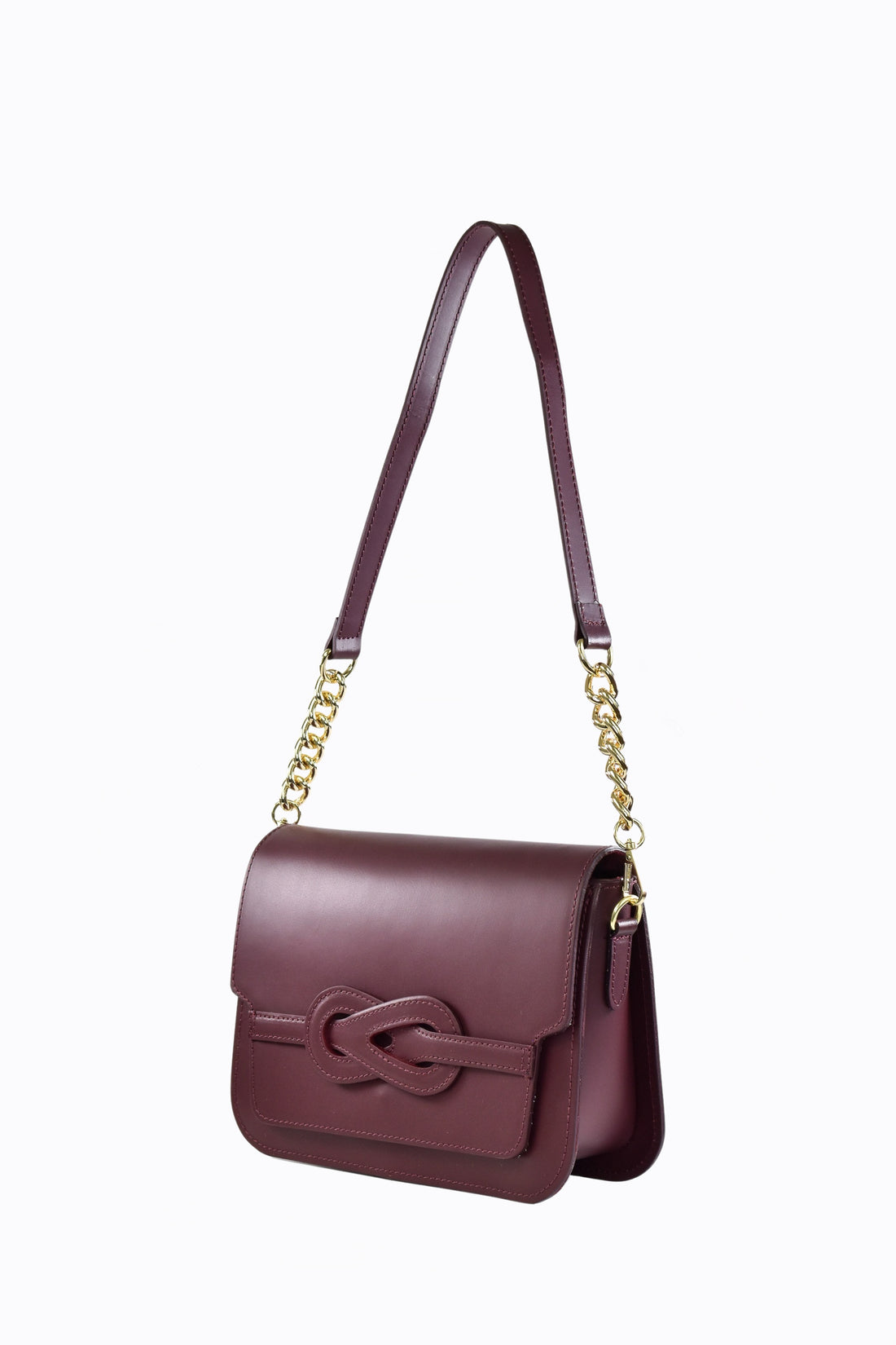 Borsa Josephine in pelle Spazzolata Bordeaux