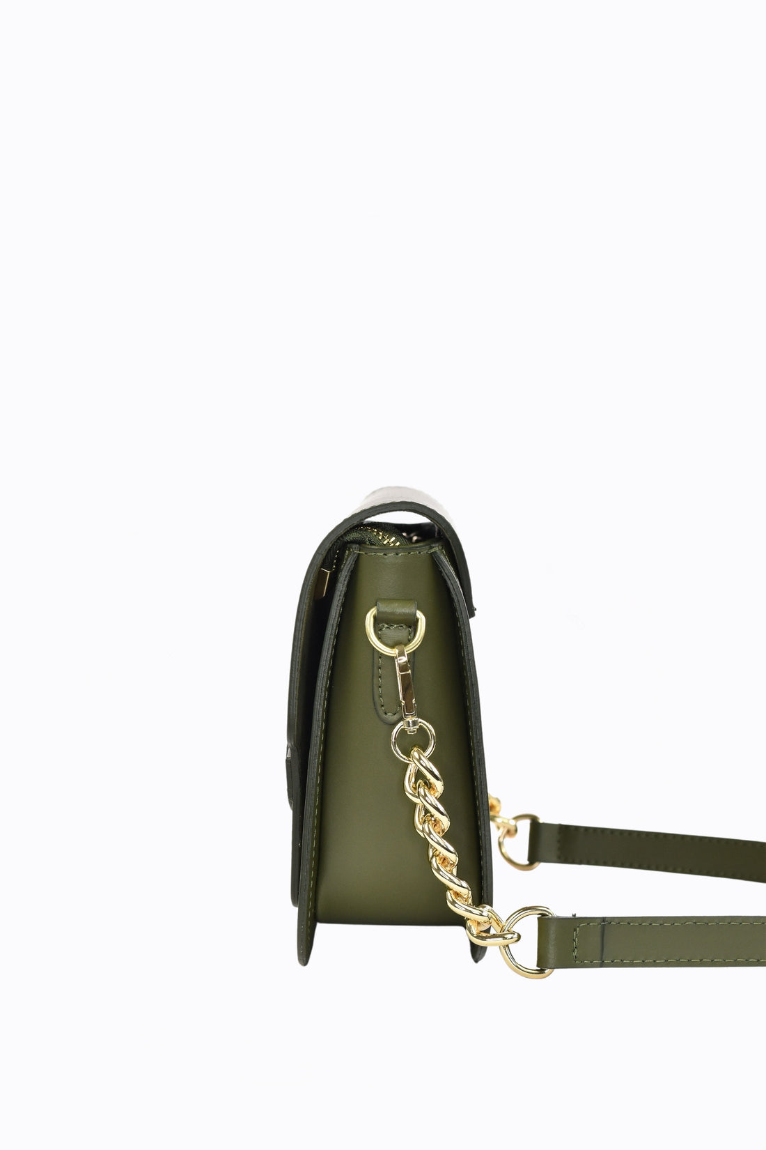 Borsa Josephine in pelle Spazzolata Verde Militare