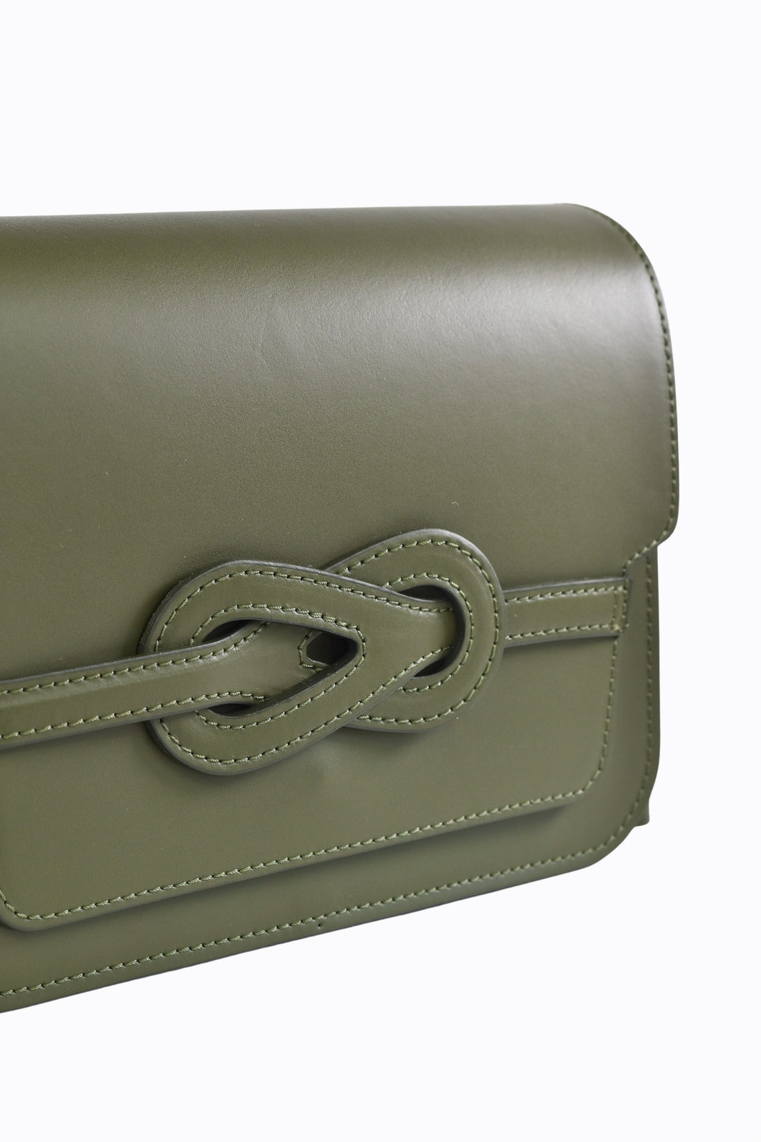 Borsa Josephine in pelle Spazzolata Verde Militare