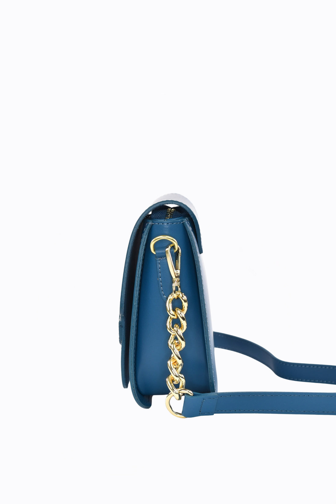 Borsa Josephine in pelle Spazzolata Blu Petrolio