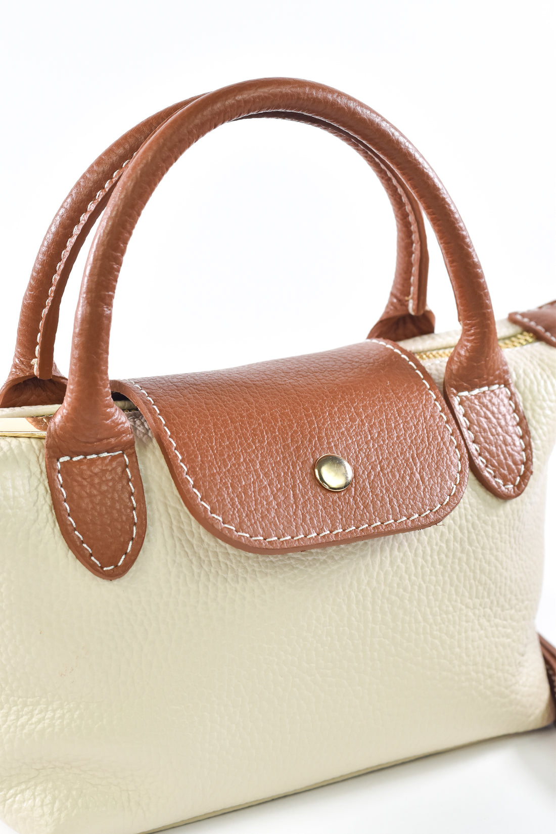 Borsa Lily in pelle Dollaro Beige