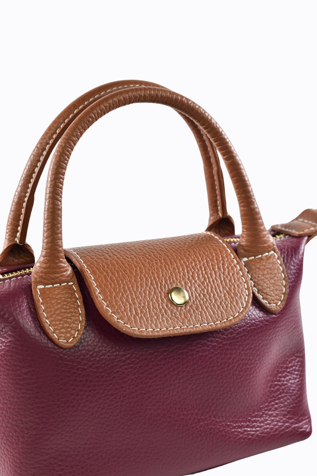 Borsa Lily in pelle Dollaro Rosso Borgogna