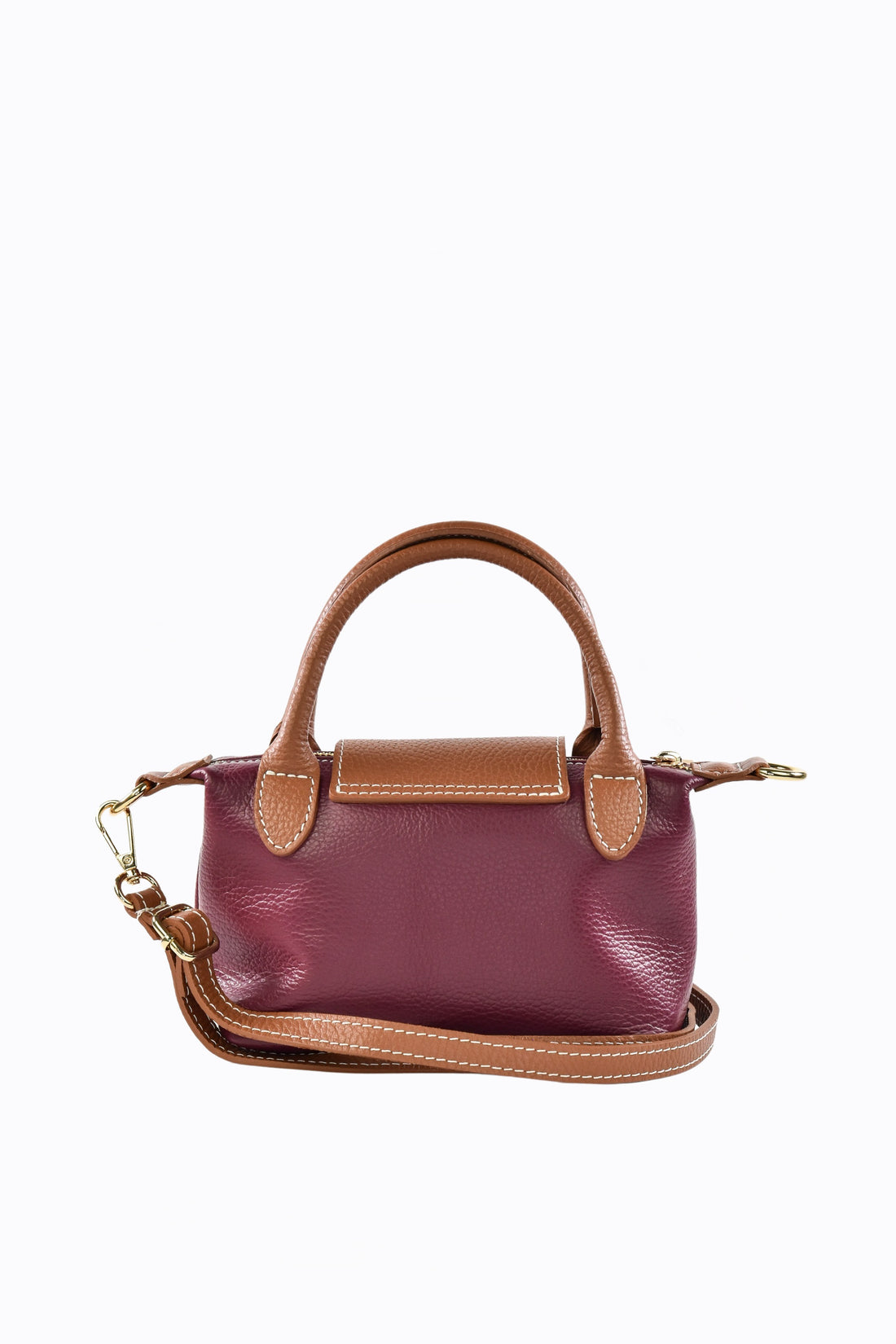 Borsa Lily in pelle Dollaro Rosso Borgogna