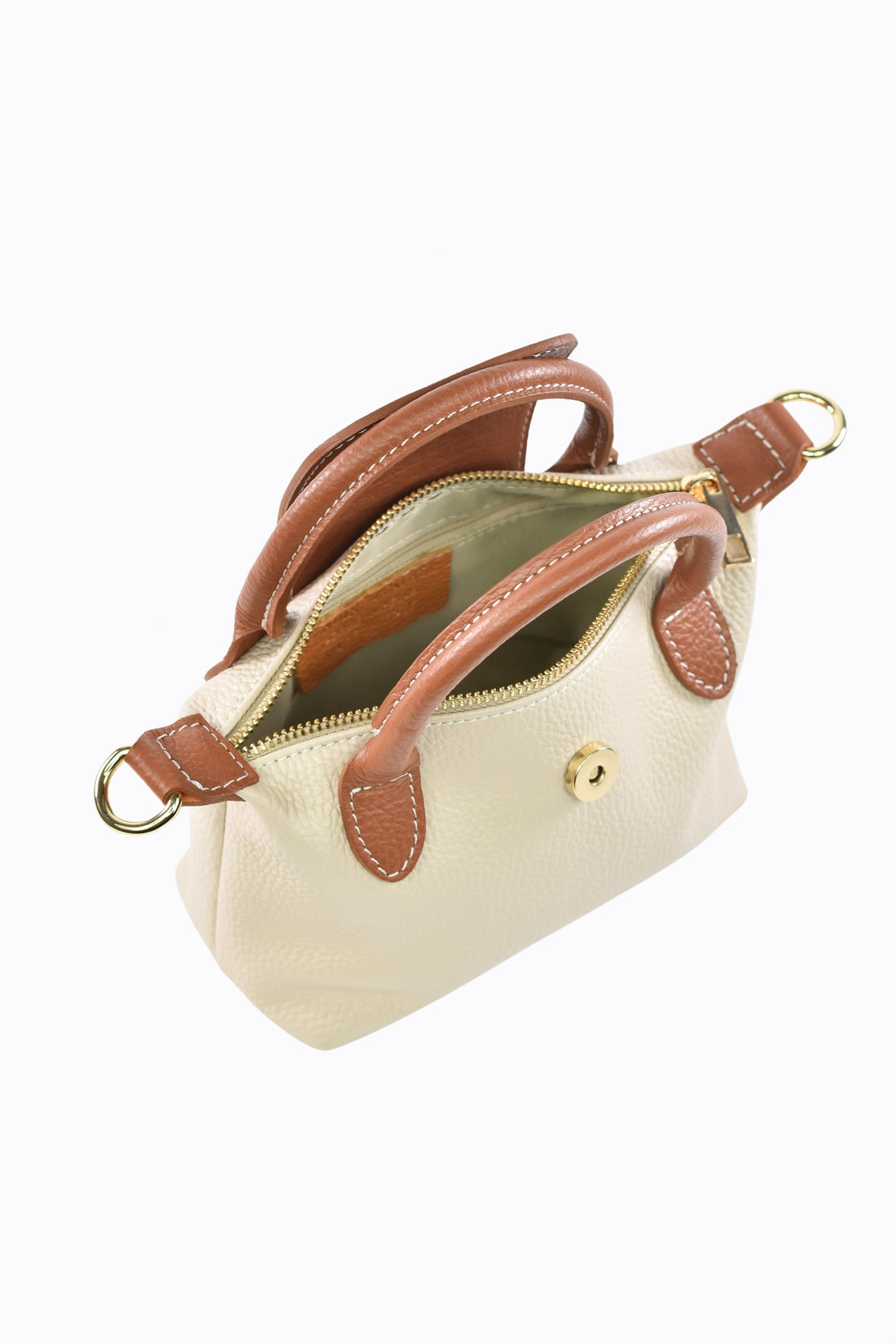 Borsa Lily in pelle Dollaro Beige