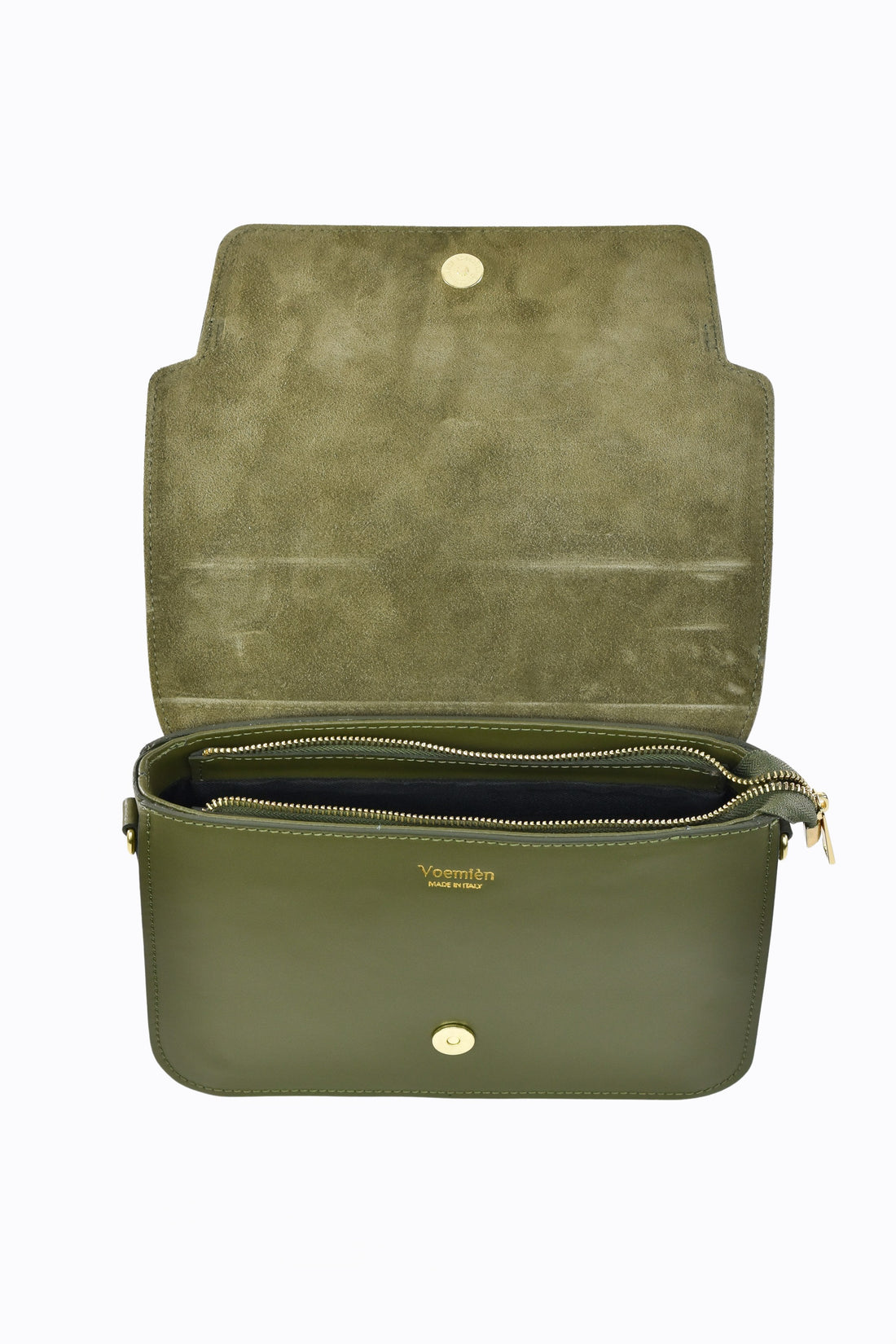 Borsa Josephine in pelle Spazzolata Verde Militare