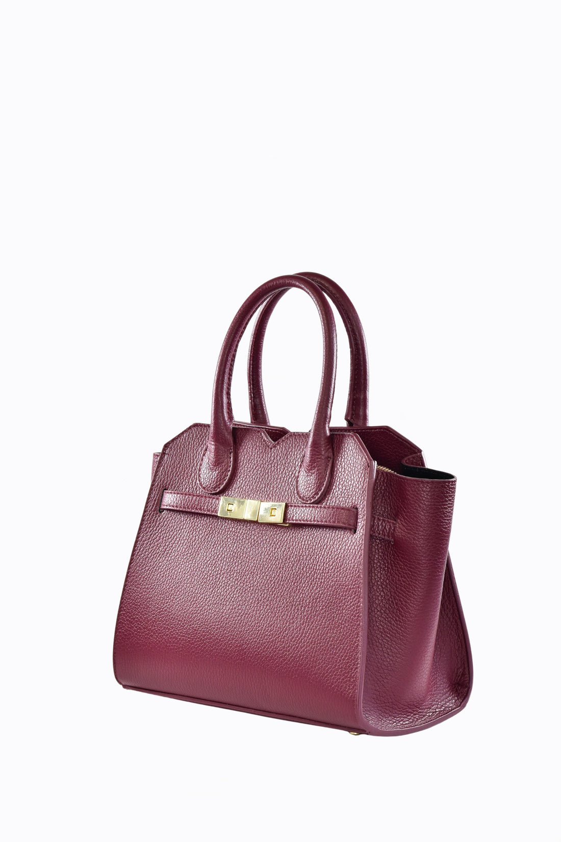 Borsa Meredith in pelle Togo Borgogna