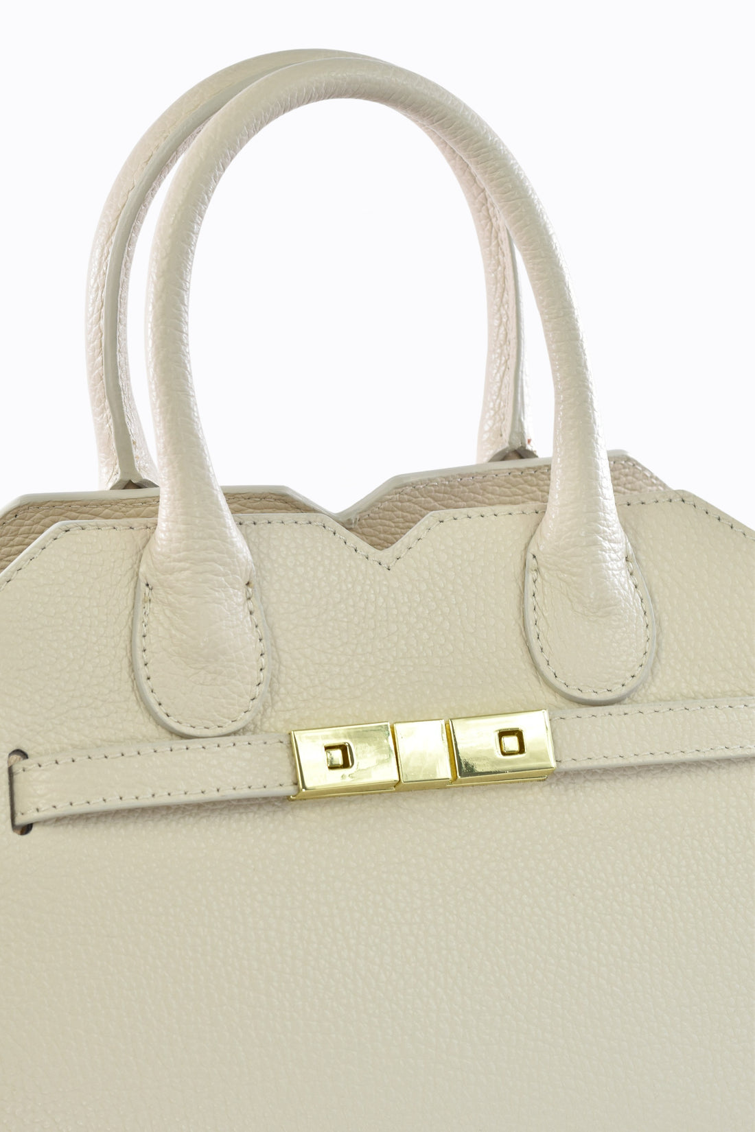 Borsa Meredith in pelle Togo Beige