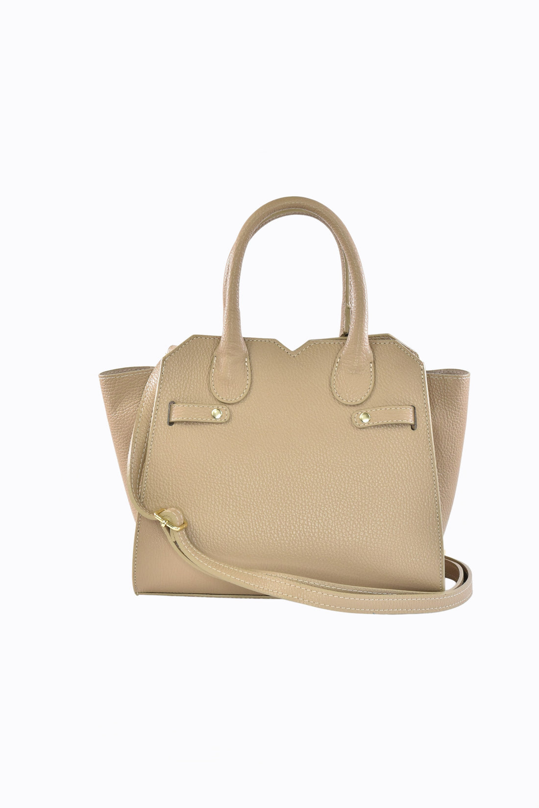 Borsa Meredith in pelle Togo Taupe chiaro